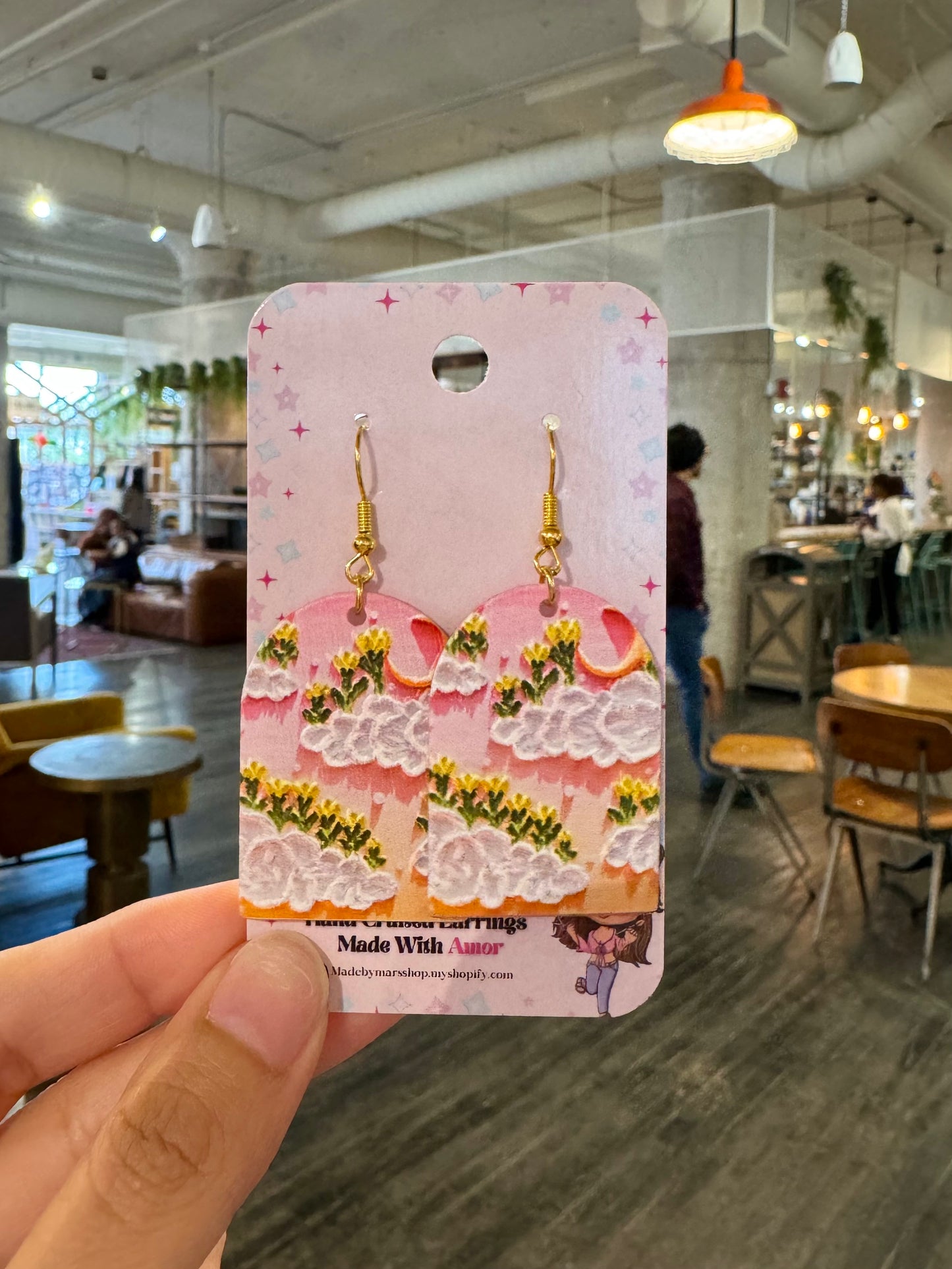 Flower Cloud Painting Earrings