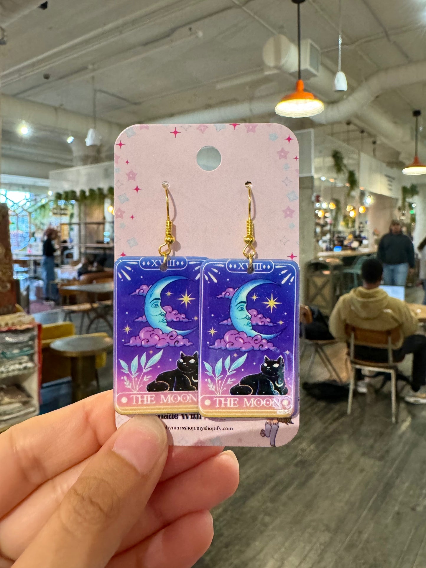 "The Moon" Tarot Card Earrings