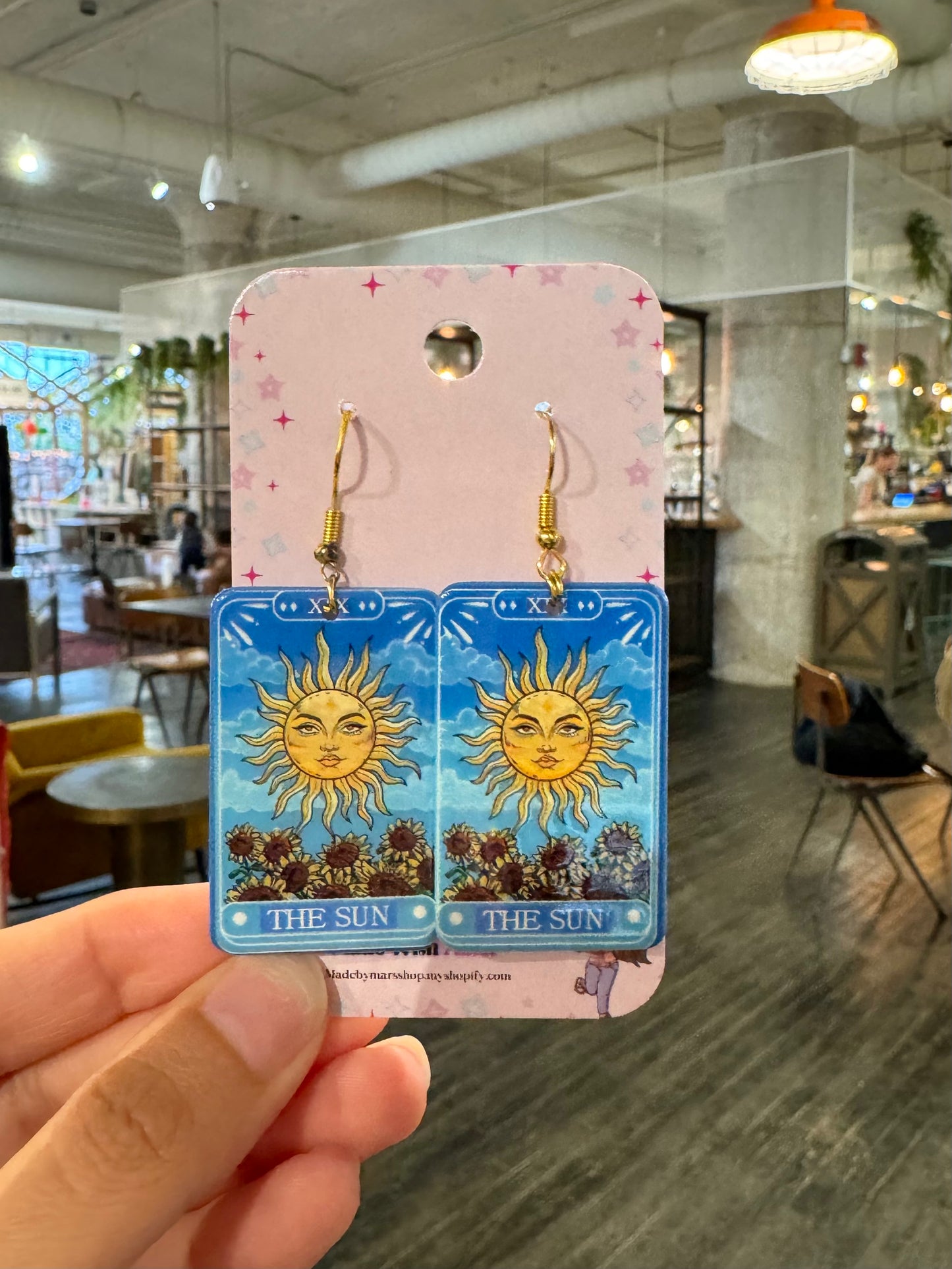 "The Sun" Tarot Card Earrings
