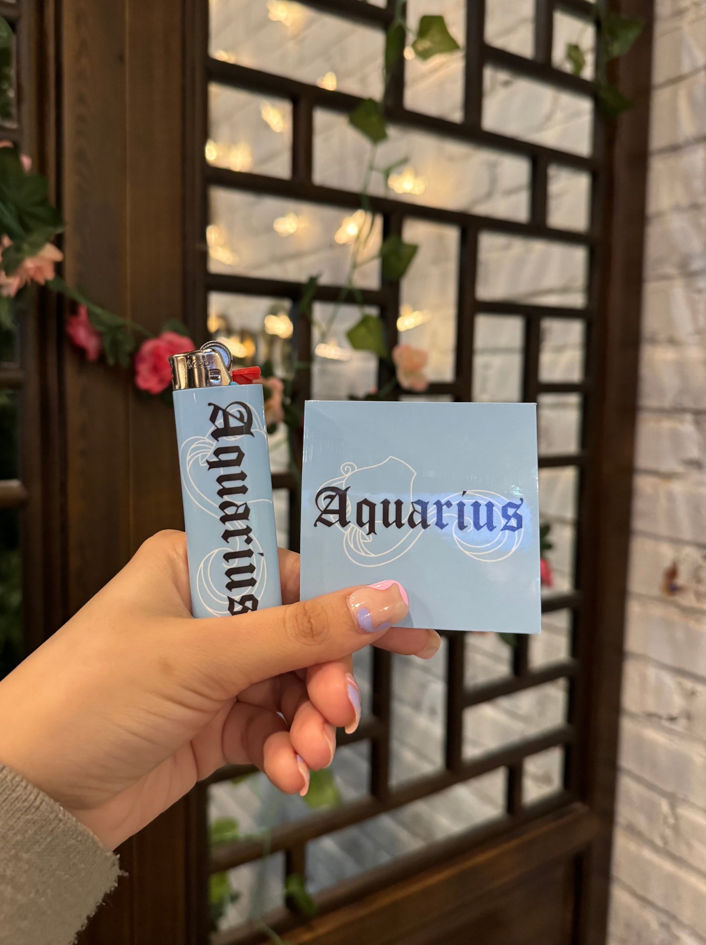 Aquarius Zodiac Sign Lighter Wrap