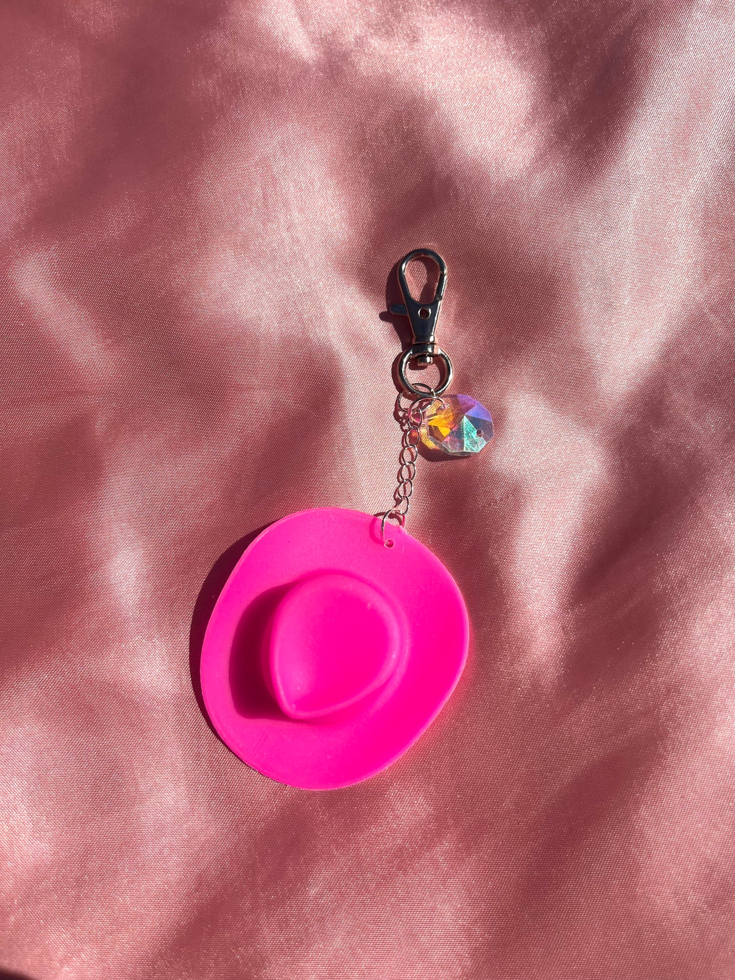 One Gem Queen Cow Girl Hat Keychain