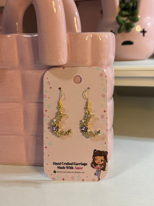 Sparkle Moon Earrings