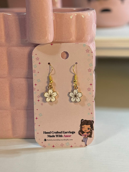 White Bloom Earrings