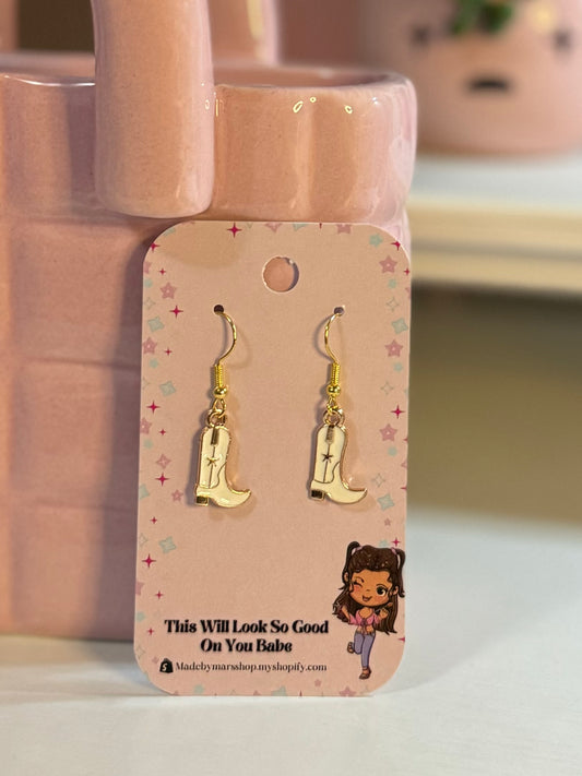 White Cowgirl Earrings