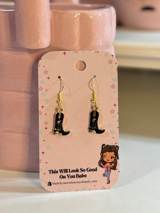 Black Cowgirl Earrings