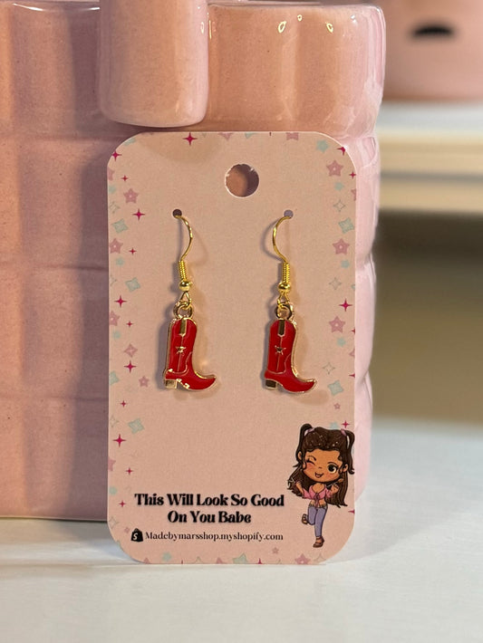 Red Cowgirl Earrings